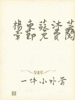 杨东苏沐芸最新章节免费阅读小说
