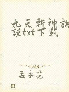 九天斩神诀 小说txt下载