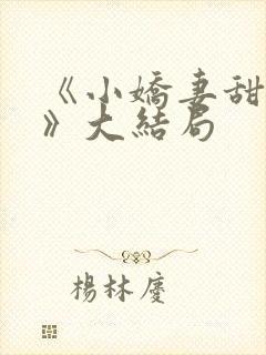 《小娇妻甜如蜜》大结局