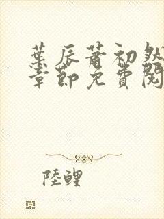 叶辰萧初然最新章节免费阅读上门龙婿