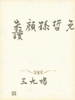 朱颜孙哲免费阅读