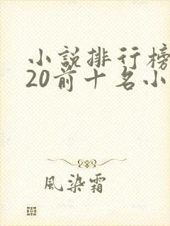 小说排行榜2020前十名小说排行榜