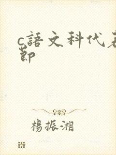 c语文科代表一节