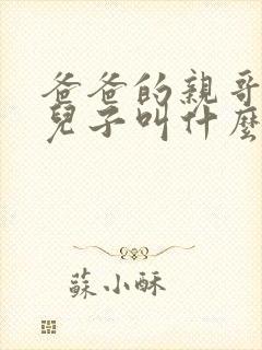 爸爸的亲哥哥的儿子叫什么