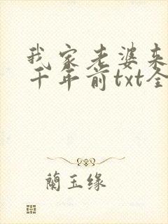 我家老婆来自一千年前txt全集下载