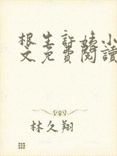 根生许姨小说全文免费阅读最新章节封面