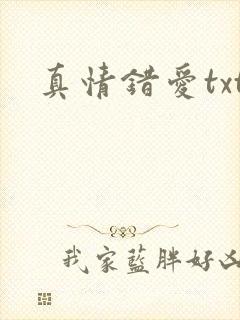 真情错爱txt