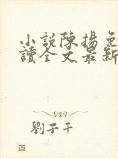 小说陈扬免费阅读全文最新