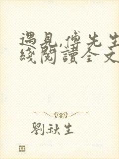 遇见,傅先生在线阅读全文