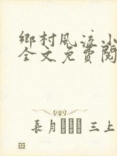 乡村风流小傻子全文免费阅读