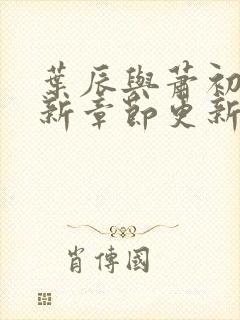 叶辰与萧初然最新章节更新封面