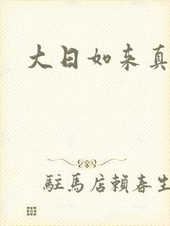 大日如来真经封面
