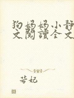 狗妈妈小静的原文阅读全文