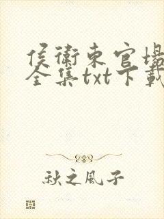 侯卫东官场笔记全集txt下载封面
