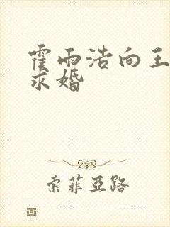 霍雨浩向王冬儿求婚