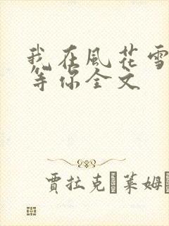 我在风花雪月里等你全文