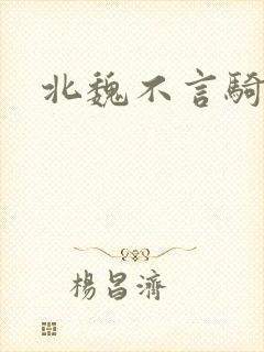 北魏不言骑