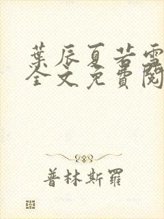 叶辰夏若雪孙怡全文免费阅读小说封面