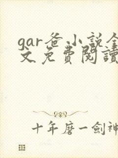 gar爸小说全文免费阅读最新章节