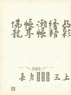 佛帐潮绣凸浮双龙耳帐精彩片段