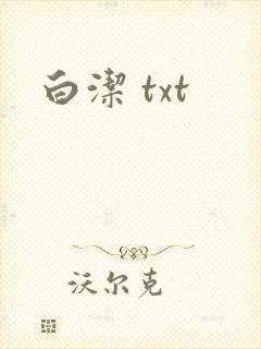 白洁 txt封面