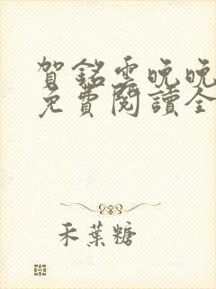 贺铭云晚晚小说免费阅读全文最新章节封面