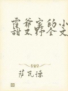霍爷家的小祖宗甜又野全文txt下载