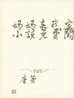 妈妈来我家外章小说免费阅读