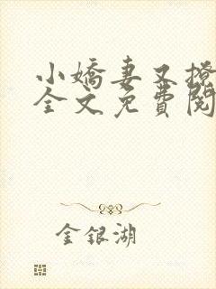 小娇妻又撩又甜全文免费阅读