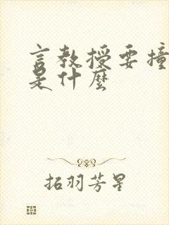 言教授要撞坏了是什么