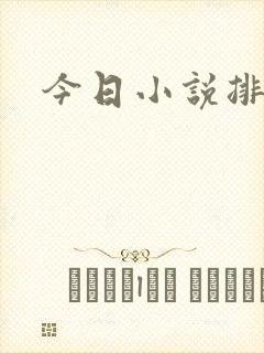 今日小说排行榜封面