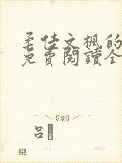 柔佳文枫的小说免费阅读全文