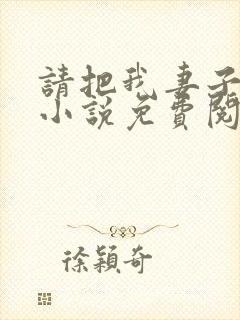 请把我妻子带走小说免费阅读