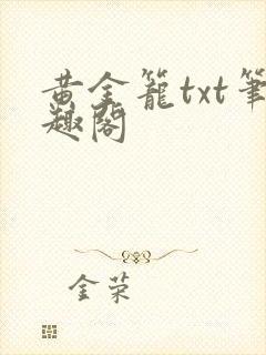 黄金笼txt笔趣阁封面