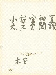 小说官神夏想全文免费阅读完整版