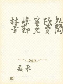 林峰宁欣然最新章节免费阅读笔趣阁封面