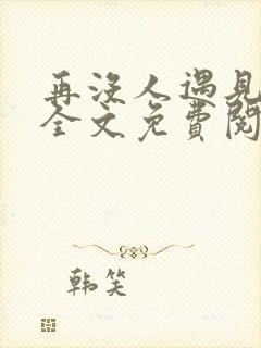 再没人遇见小说全文免费阅读