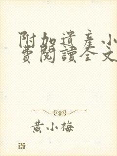 附加遗产小说免费阅读全文无窗口
