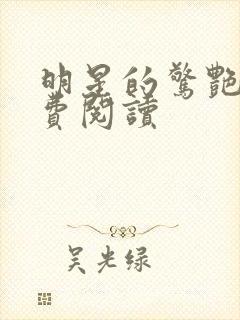 明星的惊艳史免费阅读封面