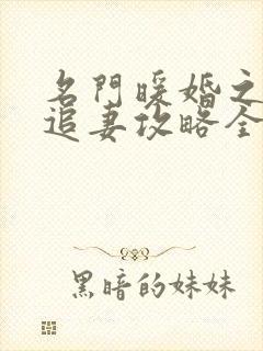 名门暖婚之权爷追妻攻略全文免费阅读