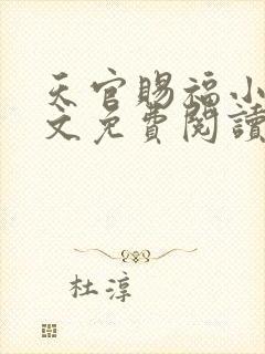天官赐福小说全文免费阅读无删减版笔趣阁封面