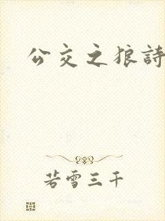公交之狼诗晴