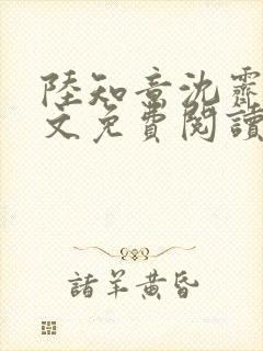 陆知意沈霁川全文免费阅读