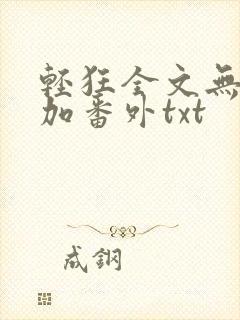 轻狂全文无删减加番外txt