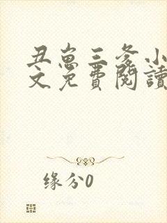 丑崽三爹小说全文免费阅读封面