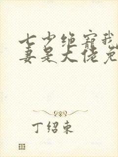 七少绝宠我家小妻是大佬免费阅读