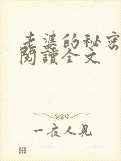 老婆的秘密小说阅读全文