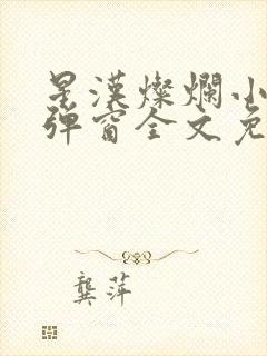 星汉灿烂小说无弹窗全文免费阅读