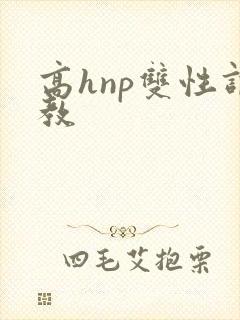 高hnp双性调教
