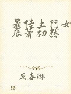 最佳上门女婿叶辰萧初然封面
